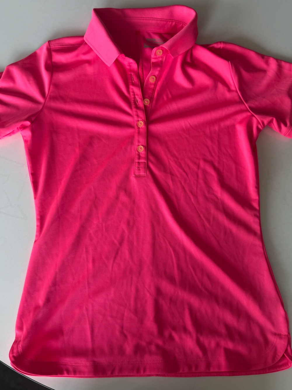 Nike Women’s Hot Pink golf/ tennis Short Sleeve Polo Tee size small